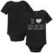 Infant Tiny Turnip Black Chicago White Sox I Love Dad Bodysuit