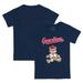 Toddler Tiny Turnip Navy Cleveland Guardians Teddy Boy T-Shirt