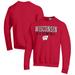 Men's Champion Red Wisconsin Badgers Alumni Logo Pullover Sweatshirt