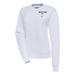 Women's Antigua White Miami Giants Victory Crewneck Pullover Sweatshirt