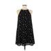 Forever 21 Casual Dress - Shift Halter Sleeveless: Black Polka Dots Dresses - Women's Size Small