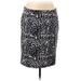 Adrienne Vittadini Casual Skirt: Black Animal Print Bottoms - Women's Size 10