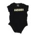 First Impressions Short Sleeve Onesie: Black Bottoms - Size 6-9 Month