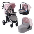 My Babiie MB200+ Dani Dyer 3 in 1 Travel System - Pink & Grey