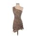 Shein Casual Dress - Mini: Tan Leopard Print Dresses - Women's Size 2