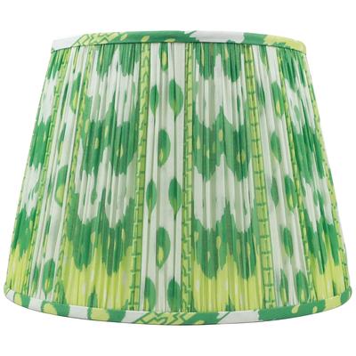 Green Swag Print Pleated Empire Lamp Shade 13x18x1...