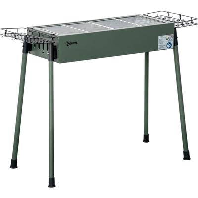 Holzkohlegrill aus Edelstahl bbq Smoker mit Grillrost Holzkohle Grill, Kohlegrill Standgrill für Image