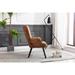 Velvet Accent Chair Modern Tufted Button Wingback Vanity Chair with Arms Upholstered Tall Back Desk Chair with Solid Wood Legs