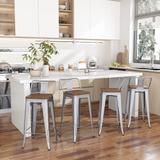 bar stools with backs set of 4 Counter Bar Stools with Wood metal stools