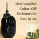 Mini Amplifier Guitar Amp 6.35mm Plug USB Rechargeable for Electric Guitar Bass