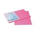 5Pc Pacon 103045 Tru-Ray 12 x 18 Shocking Pink Pack of 76# Construction Paper - 50 Sheets