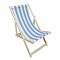 Tcbosik Outdoor Lounge Chairs Beach Chair Wooden Foldable Adjustable Sling Chair Blue