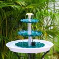 AISITIN 3 Tiered Bird Bath Fountain with 3.5W USB Water Fountain Pump DIY Pond Pump Fountain Detachable and Suitable for Bird Bath Garden Decoration Outdoor Bird Feeder