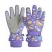 Children Cartoon Print Winter Ski Gloves Thermal Gloves Thermal Cycling Gloves Kids Windproof Gloves Winter Accessories