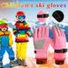 haxmnou winter outdoor kids snow skating snowboarding windproof warm ski gloves