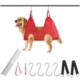 Dog Grooming Hammock Dog Grooming Supplies Dog Hammock Dog Grooming Harness Pet Grooming Hammock Grooming Table Dog Nail Clipper Dogs Cats Grooming Claw Care red lï¼ŒG75000
