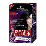 Schwarzkopf Keratin Color Anti Age Hair Color Midnight Black 1.1 2.03 Oz