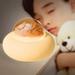 RnemiTe-amo Pet Spaceship Night Light Cute Animal Silicone Night Light Rechargeable Desk Lamp Bedside Lamp For Kids Bedroom Living Room