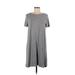 Gap Casual Dress - DropWaist: Gray Solid Dresses - Women's Size Medium