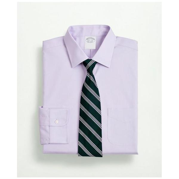 brooks-brothers-mens-stretch-supima-cotton-non-iron-pinpoint-oxford-ainsley-collar-dress-shirt-|-lavender-|-size-16½-35/