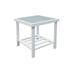 Red Barrel Studio® Outdoor Side Table Glass/Metal in White | 17.7 H x 17.7 W x 17.7 D in | Wayfair B9F30181D5884BD9B5D8EC4DDE860E5C