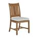Summer Classics Croquet Patio Dining Side Chair w/ Cushions Wood in Brown/Gray | 37.75 H x 19.875 W x 23.125 D in | Wayfair 28314+C031716N