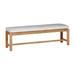 Summer Classics Club Picnic Outdoor Bench Wood/Natural Hardwoods in Brown/White | 15.75 H x 59 W x 16 D in | Wayfair 28544+C6486457N