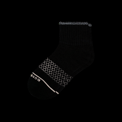 Women's Merino Wool Blend Quarter Socks - Black - Medium - Bombas