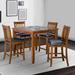 Red Barrel Studio® 4 - Person Counter Height Dining Set Wood/Upholstered in Black/Brown | 36 H x 42 W x 42 D in | Wayfair