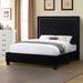 Latitude Run® Mullenax Tufted Platform Bed Upholstered/Velvet in Black | 61 H x 80.5 W x 86.5 D in | Wayfair 72C355B80B9C45F3B9A39545F7C444BF