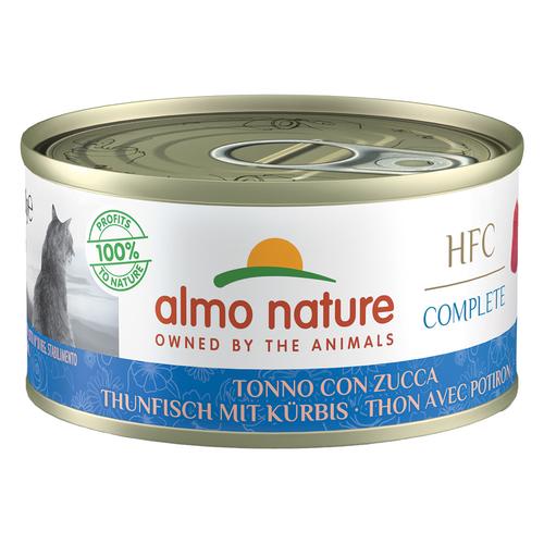 Sparpaket: 24x70g Almo Nature HFC Complete Thunfisch mit Kürbis Katzenfutter nass