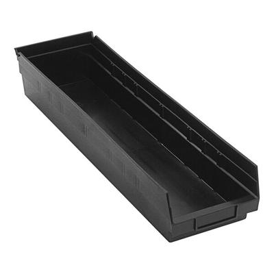 Quantum 23 5/8" x 6 5/8" x 4" Black Conductive Shelf Bin QSB106CO