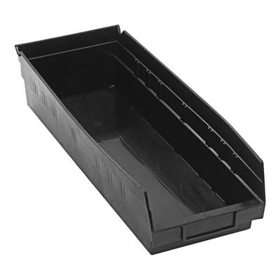 Quantum 17 7/8" x 6 5/8" x 4" Black Conductive Shelf Bin QSB104CO
