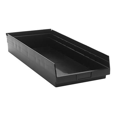 Quantum 23 5/8" x 11 1/8" x 4" Black Conductive Shelf Bin QSB116CO