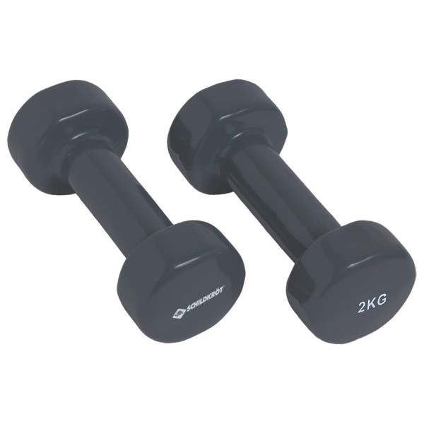 Schildkröt Fitness - Vinyl Hantel Set Gr 2 x 2 kg grau