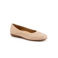 Extra Wide Width Women's Sasha Flat by Trotters in Beige (Size 7 1/2 WW)