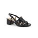 Wide Width Women's Luna Sandal by Trotters in Black (Size 9 W)