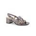 Women's Luna Sandal by Trotters in Pewter Metallic (Size 6 1/2 M)