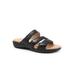 Wide Width Women's Rose Sandal by Trotters in Black (Size 8 W)