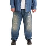Men's Big & Tall Levi's® 501® Original Fit Stretch Jeans by Levi's in Medium Indigo Destructed (Size 54 30)