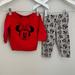 Disney Matching Sets | Disney Minnie Mouse Sweatshirt & Leggings Set Sz: 12m | Color: Gray/Red | Size: 12mb