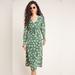 Anthropologie Dresses | Kachel X Anthropologie Green Floral Midi Dress | Color: Cream/Green | Size: 6