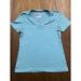 Adidas Tops | Adidas Logo V Neck Blue Athletic Ultimate Tee Women's Medium | Color: Blue | Size: M