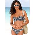 Bandeau-Bikini-Top VENICE BEACH "Summer" Gr. 34, Cup C, schwarz-weiß (schwarz, weiß, gestreift) Damen Bikini-Oberteile Ocean Blue