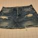 American Eagle Outfitters Skirts | American Eagle Outfitters Cutoff Distressed Cotton Denim Mini Skirt, Sz 8 | Color: Blue | Size: 8