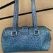 Dooney & Bourke Bags | Dooney And Bourke Blue Ostrich Leather Embossed Satchel Purse | Color: Blue | Size: Os