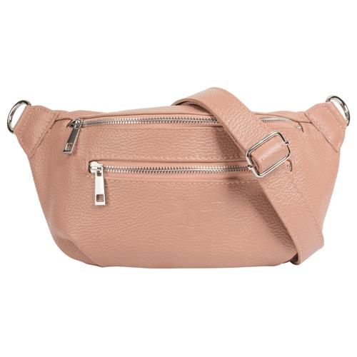 Gürteltasche SAMANTHA LOOK Gr. B/H/T: 27 cm x 16 cm x 5 cm onesize, rosa Damen Taschen Gürteltaschen echt Leder, Made in Italy