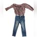 Jessica Simpson Matching Sets | *3 For $15* Toddler Girl Jessica Simpson Long Sleeve Top And Jeans Set 24m | Color: Pink | Size: 24mb