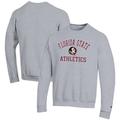Men's Champion Gray Florida State Seminoles Athletics Logo Pullover Sweatshirt