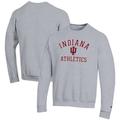 Men's Champion Gray Indiana Hoosiers Athletics Logo Pullover Sweatshirt